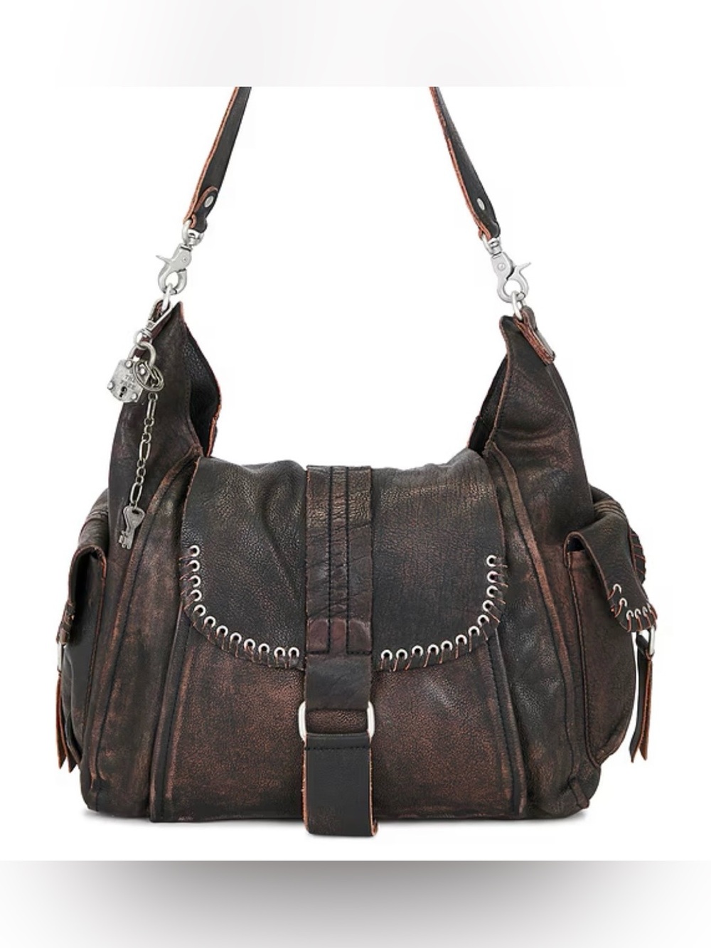 We The Free Baby Leigh Distressed Tote - Aged Graphite - Picture 2 of 11